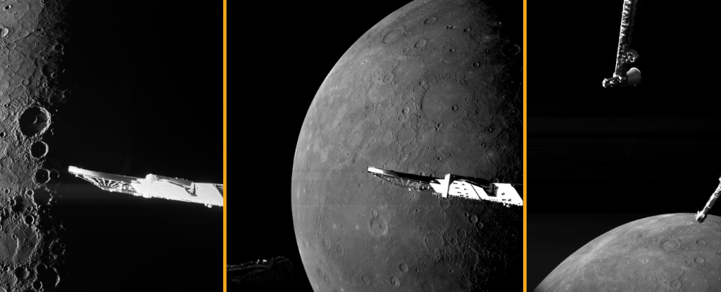 探测器最后一次飞越水星表面时拍摄到的疯狂新图像