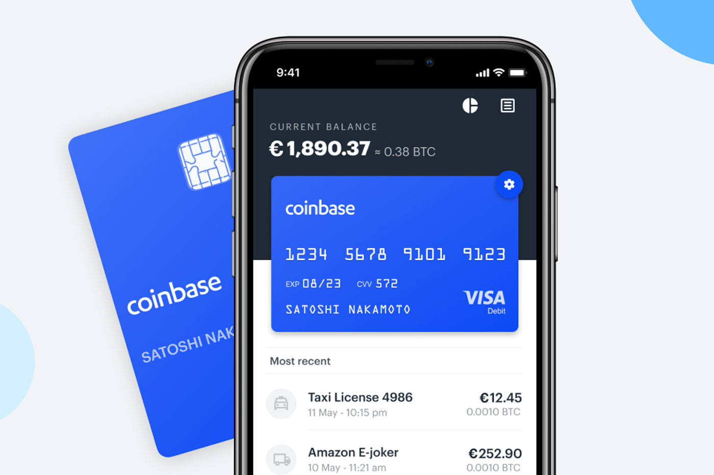 Coinbase：你可以用這張卡用比特幣支付！