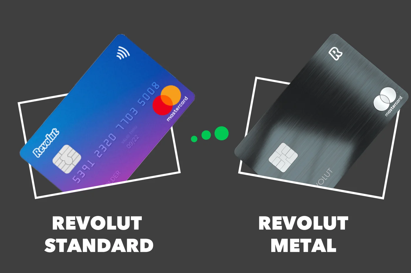 Revolut Standard 与 Metal：比较和差异