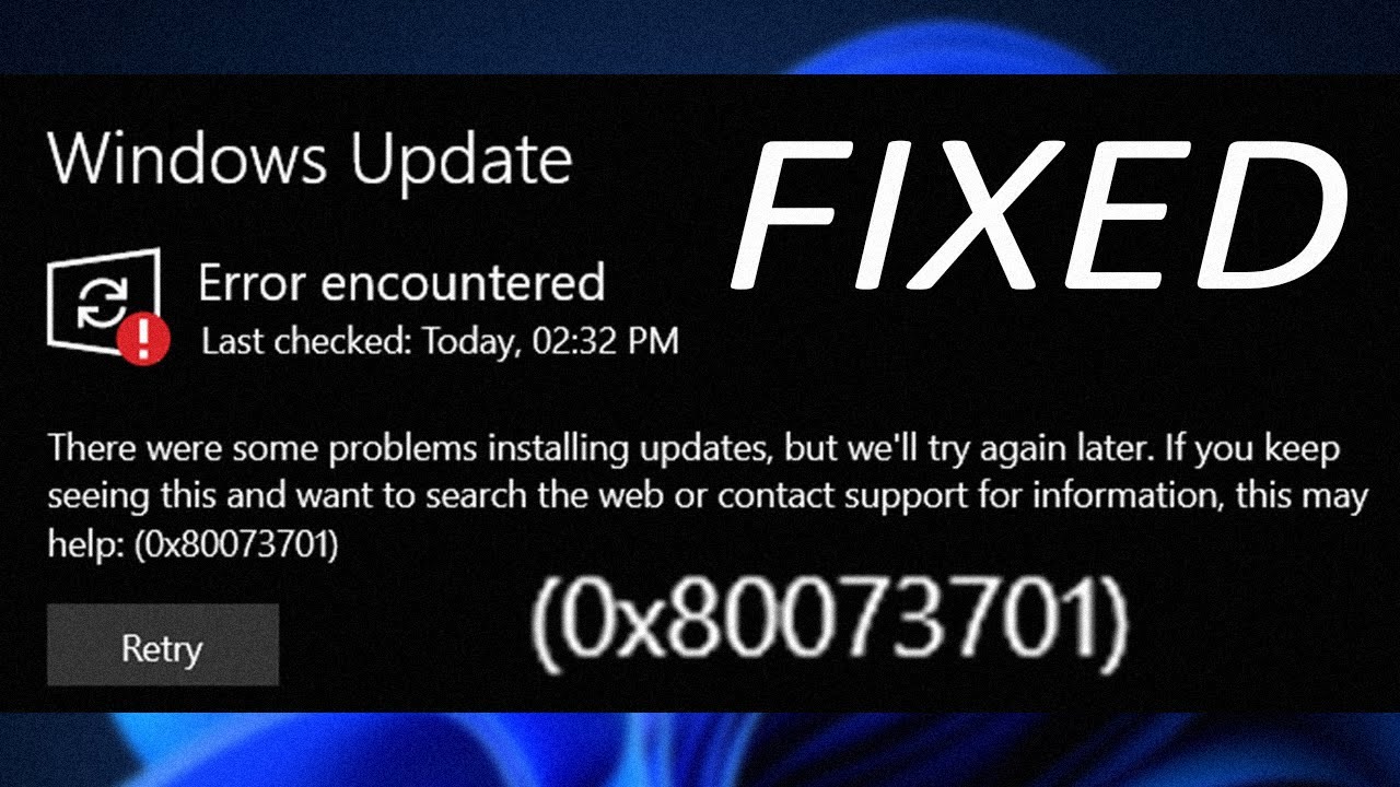 Windows 10 更新錯誤 0x80073701 的解決方案