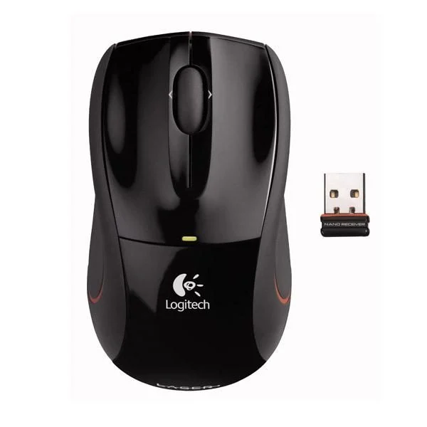 เมาส์ไร้สาย Logitech V450 Nano Laser สำหรับโน้ตบุ๊กเทียบกับ Microsoft Pro IntelliMouse Special Edition