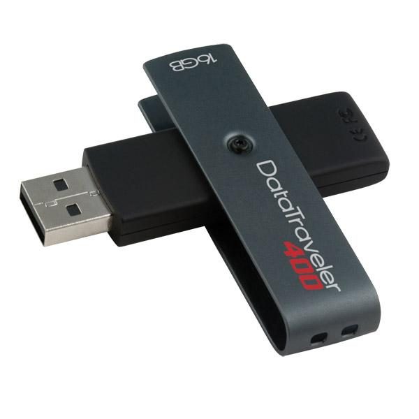 DataTraveler 400 硬碟可儲存並保護高達 16 GB 的數據