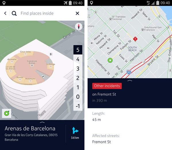 Android：Nokia Here 已完成测试并添加室内导航