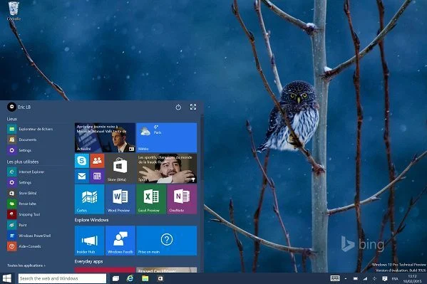 Windows 10: มีเวอร์ชันตัวอย่างใหม่พร้อม Cortana เป็นภาษาฝรั่งเศส!