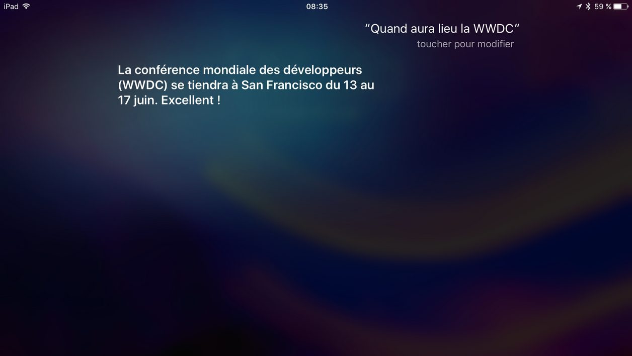 蘋果：Siri 透露了 WWDC 的日期