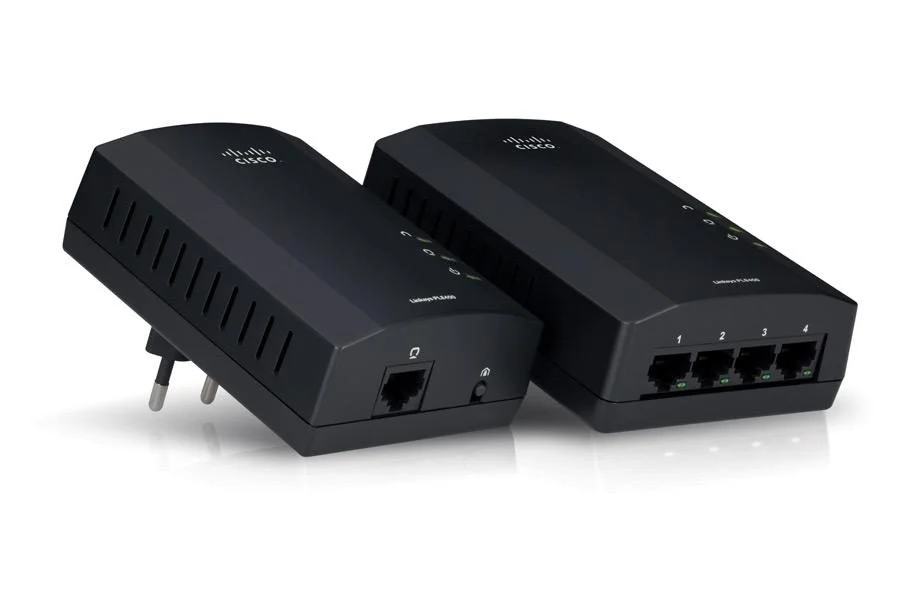 Cisco Linksys PLSK400 กับชุดเริ่มต้น Devolo dLAN 1200+