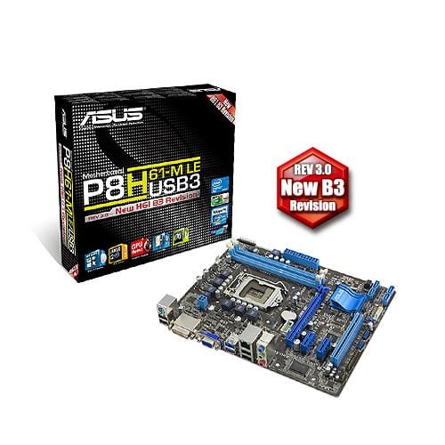 ASUS P8H61-M LE/USB3 B3 與 技嘉 Z370 HD3-OP