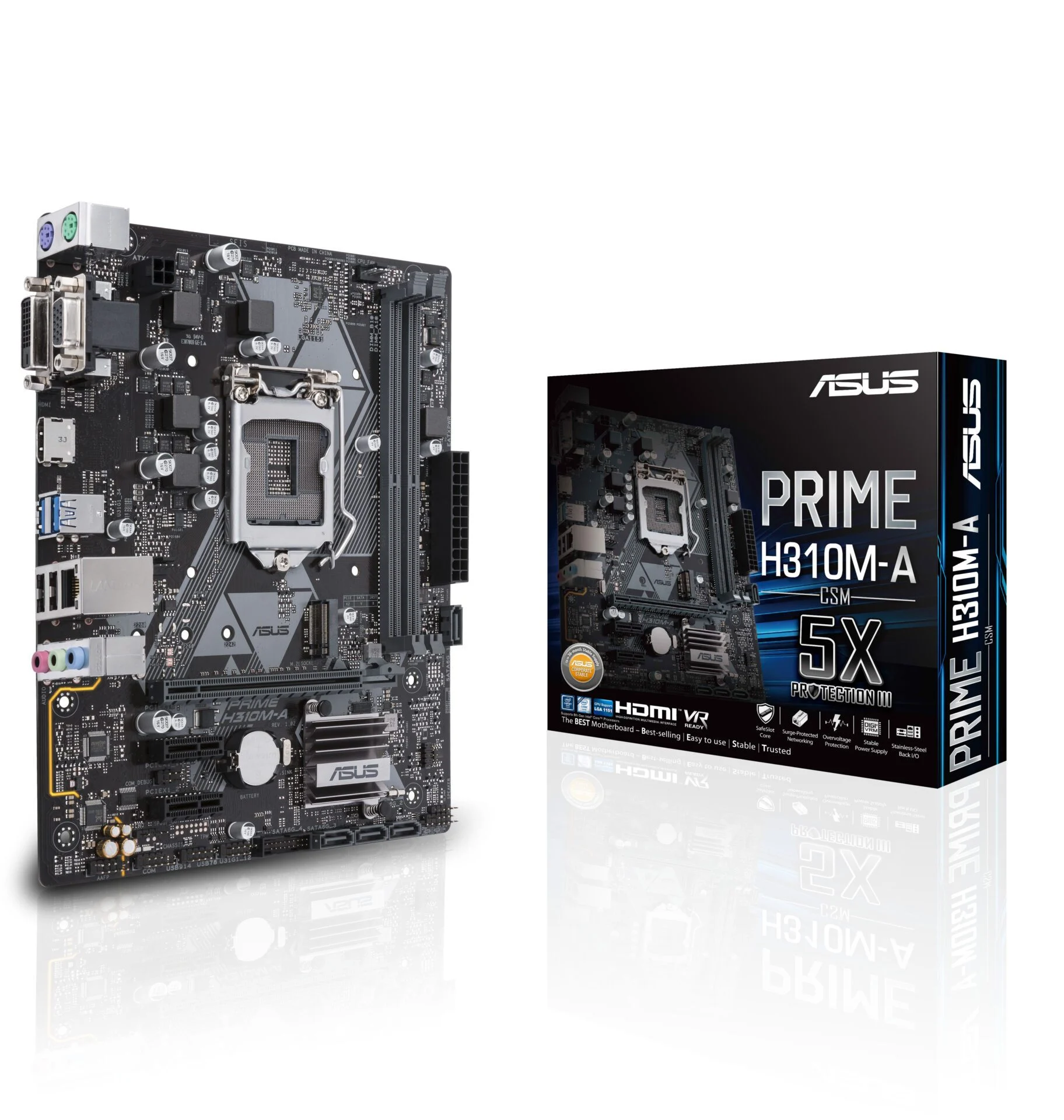 華碩 PRIME H310M-A 與華碩 Q170S1/CSM