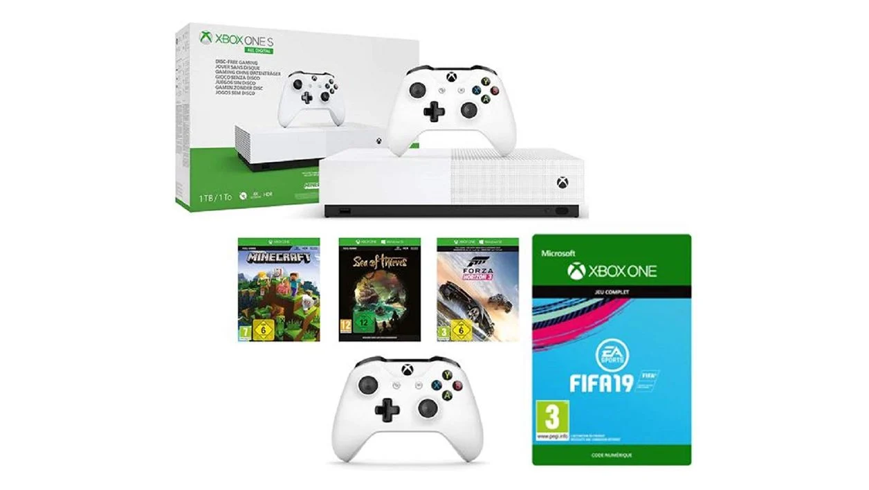 Amazon Prime Day：Xbox One S 全数字主机包和 4 款游戏 42% 折扣