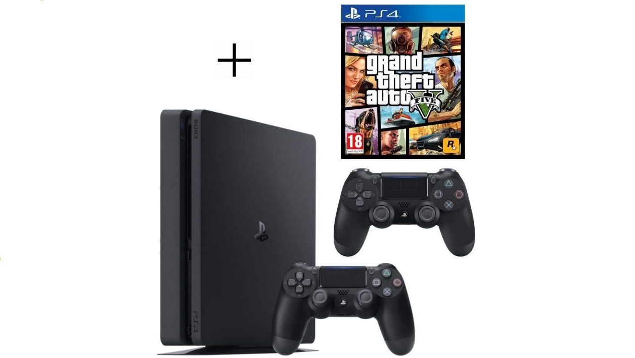 ข้อเสนอที่ดี: PS4 สีดำขนาด 500 GB คอนโทรลเลอร์ dualshock และ GTA V ในราคา 309 ยูโร