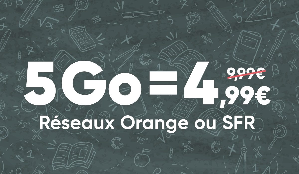 今天的行動方案：Orange 或 SFR 上 5GB 售價不到 5 歐元