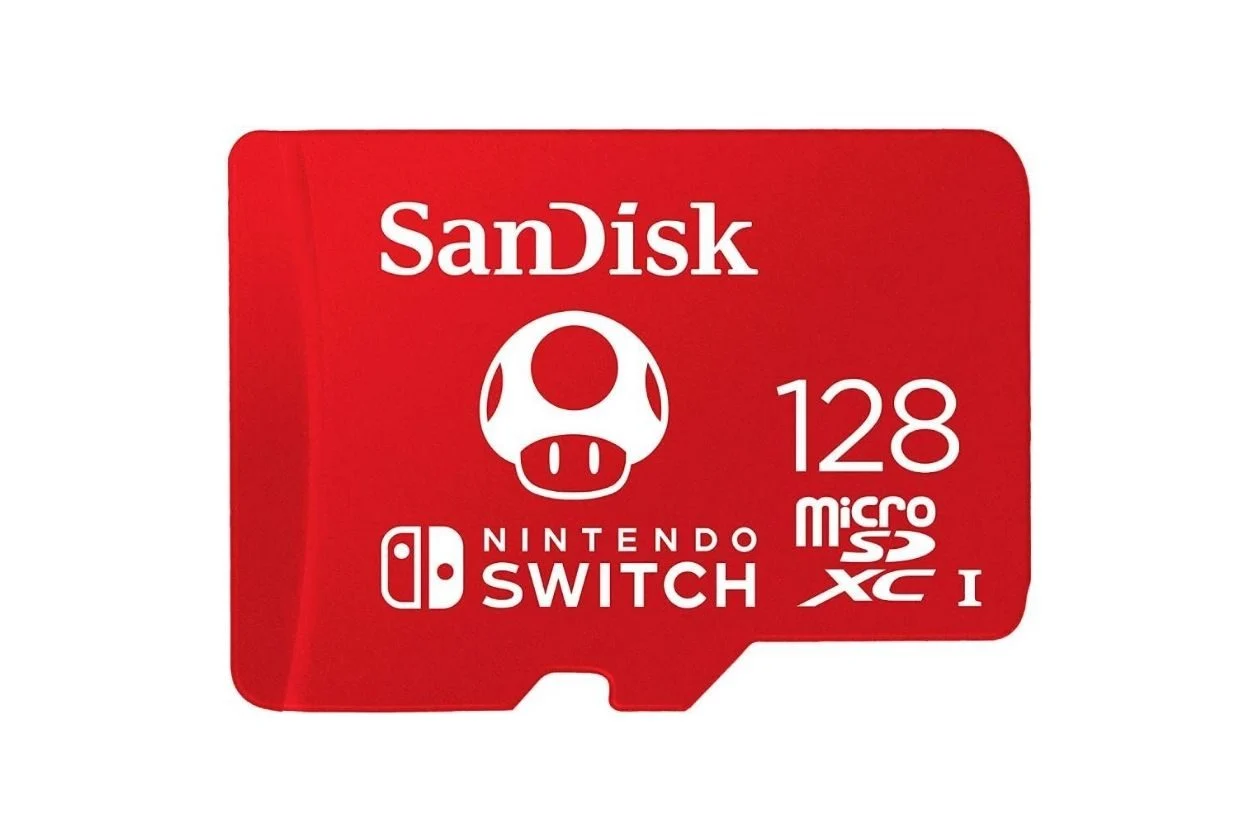 Nintendo Switch：與遊戲機顏色相同的 128 GB microSD 卡，售價 46%