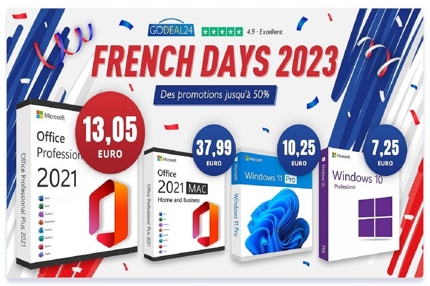 Godeal 24: ให้รางวัลตัวเองด้วย Office 2021 ในราคาเพียง 13 ยูโร และ Windows 11 ในราคา 10 ยูโร