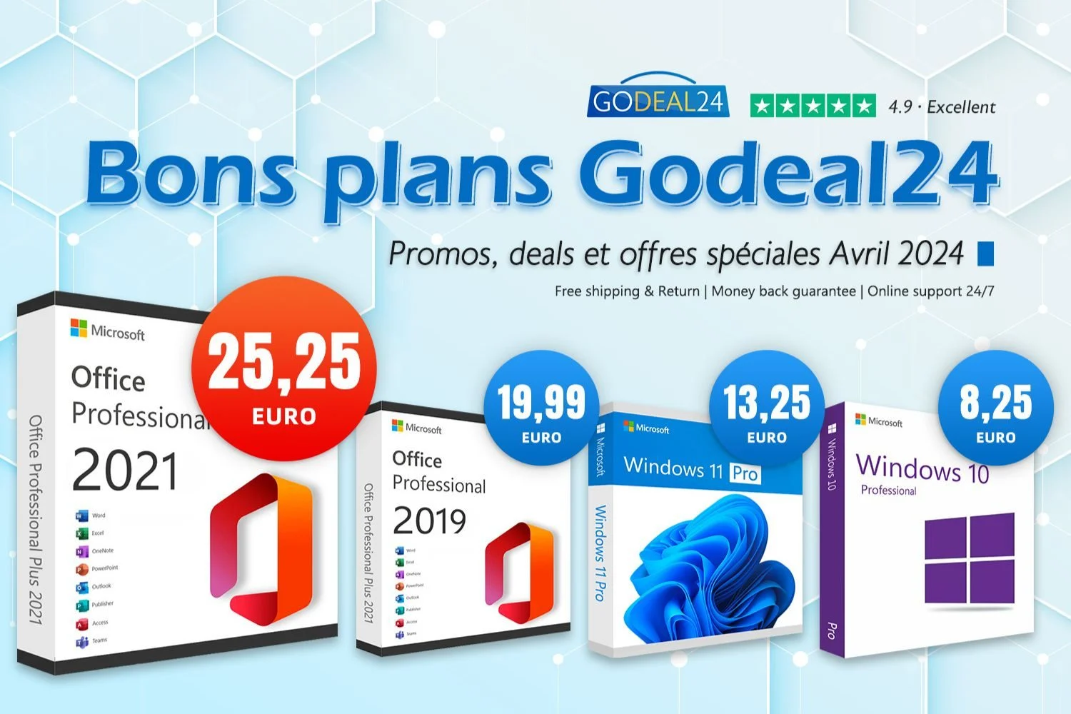 ข้อเสนอสุดพิเศษ: Microsoft Office 2021 ในราคา 15 ยูโรและ Windows 11 ในราคา 10 ยูโรสำหรับ Godeal24 (ตลอดชีพ)