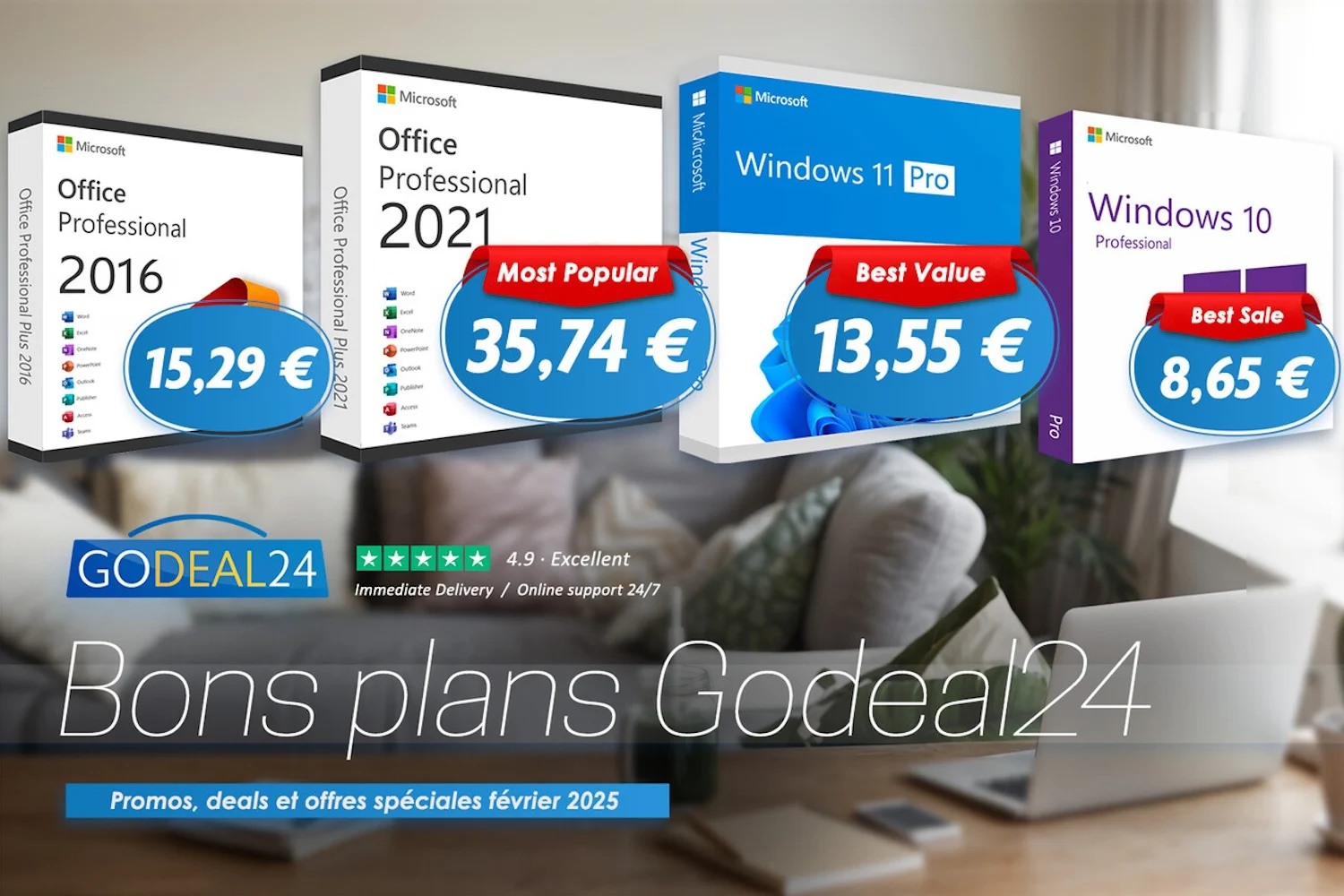 由於GodeAl24的銷售，此Microsoft Office和Windows 11包的最高可達