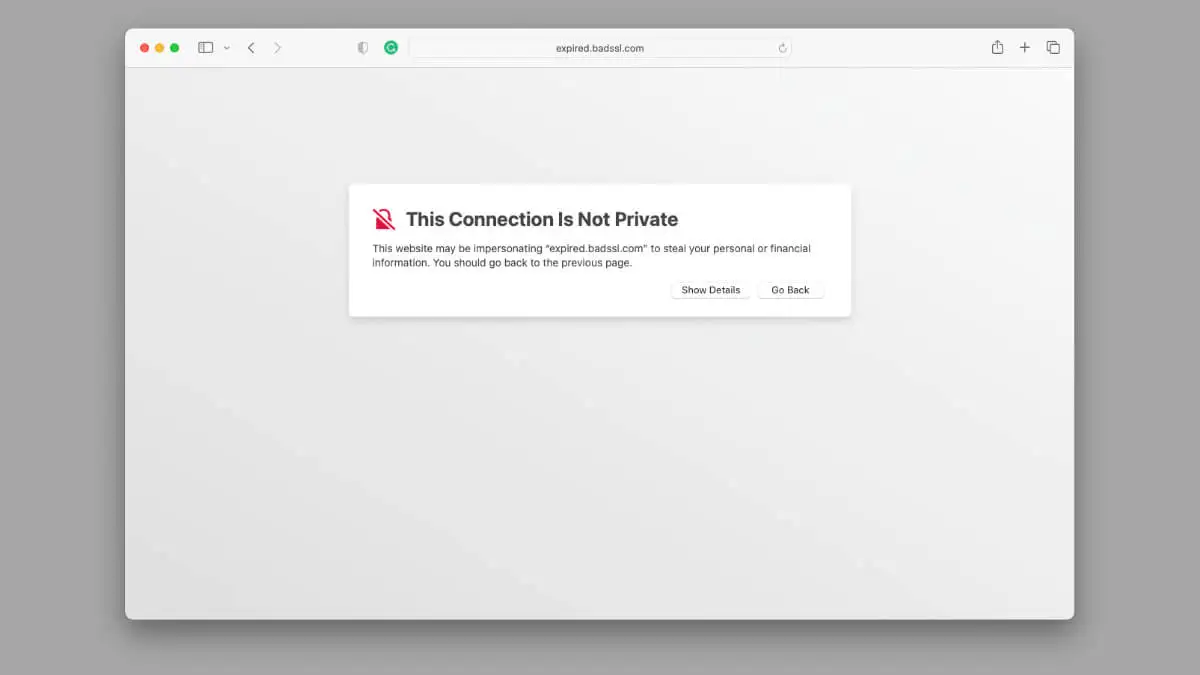 Safari 中「此連線不是私有的」是什麼意思？