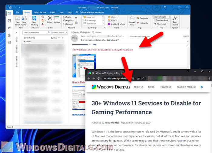 如何讓 Outlook 在 Windows 11/10 上的 Chrome 中開啟連結