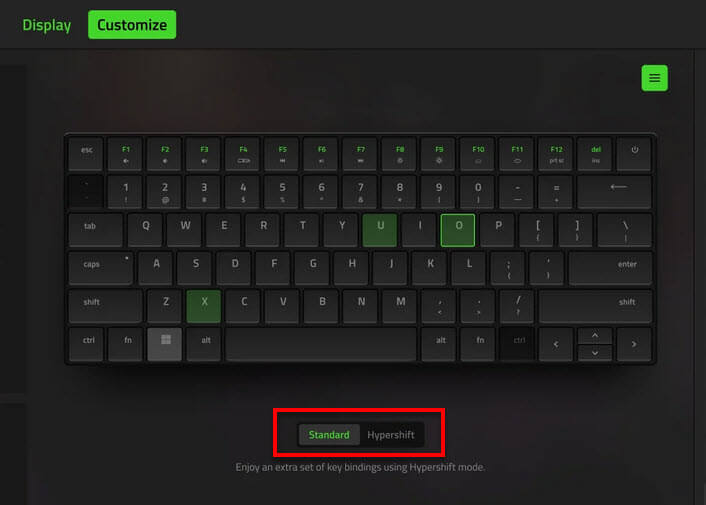 如何在鍵盤或滑鼠上使用 Razer Hypershift